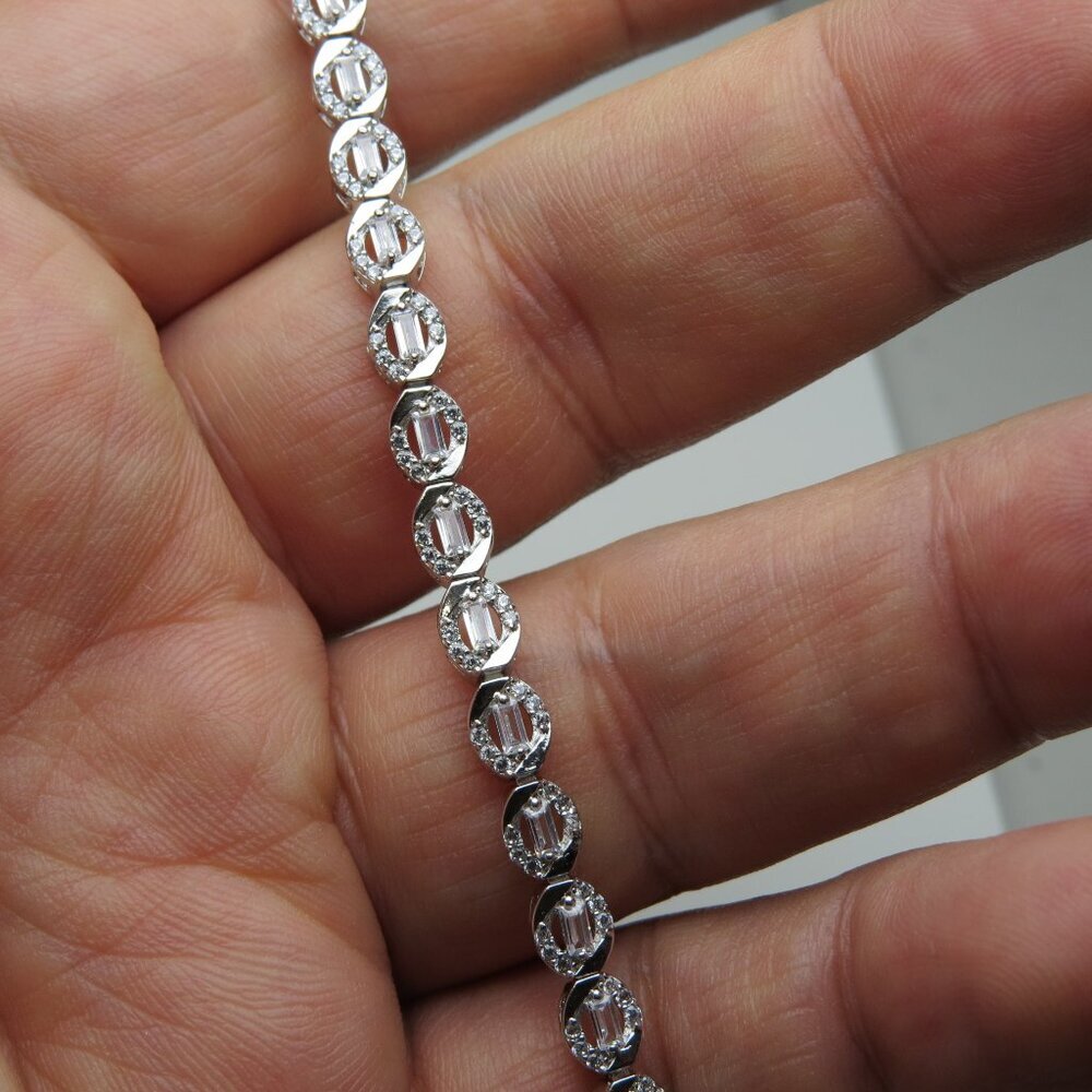 *925 Sterling Silver Diamond Bracelet